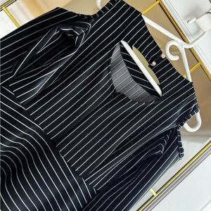 Women dress black color with white strips